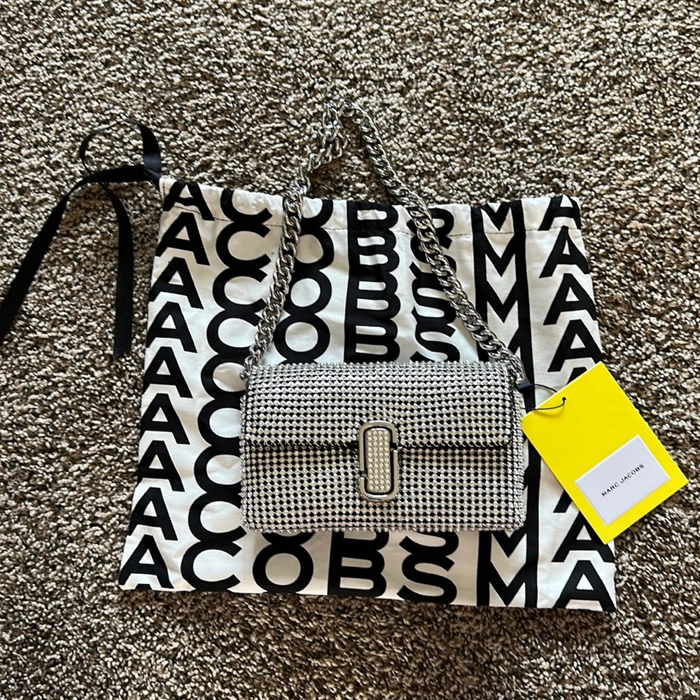 Marc Jacobs THE RHINESTONE J MARC MINI SHOULDER BAG NWT